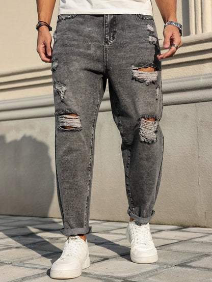 Heren Classic Stretch Denim Jeans - Solid