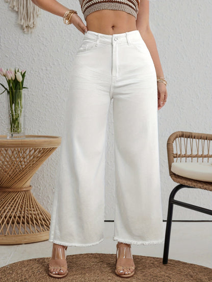 Hoge Taille Straight-Leg Damesjeans