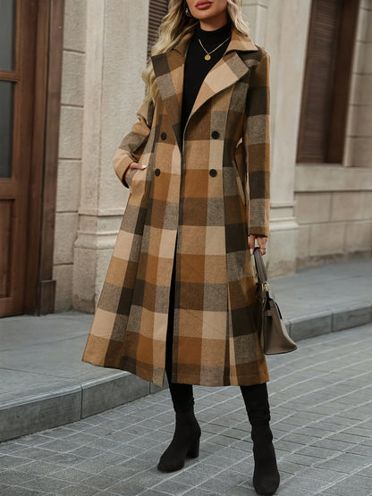 Geruite Asymmetrische Trenchcoat
