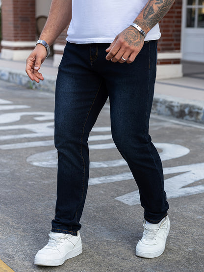Heren Classic Stretch Denim Jeans - Blauwe Urban Klassieker