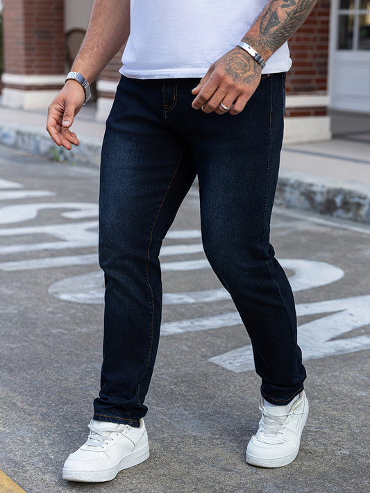 Heren Classic Stretch Denim Jeans - Blauwe Urban Klassieker