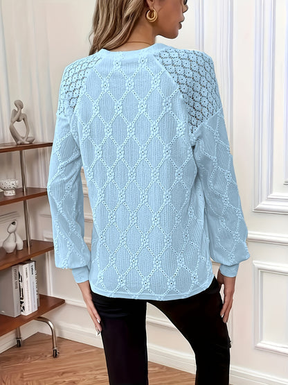 Elegant Lantern Sleeve Top