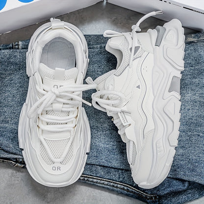 AOPLUS Heren Low-Top Cross-Training Sneakers - Zwart-Wit Dynamiek