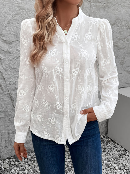 Allure Kant Geborduurde Blouse