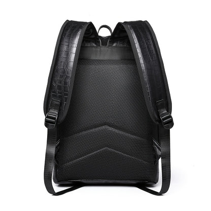 Zwarte Unisex Crocodile Textuur Rugzak