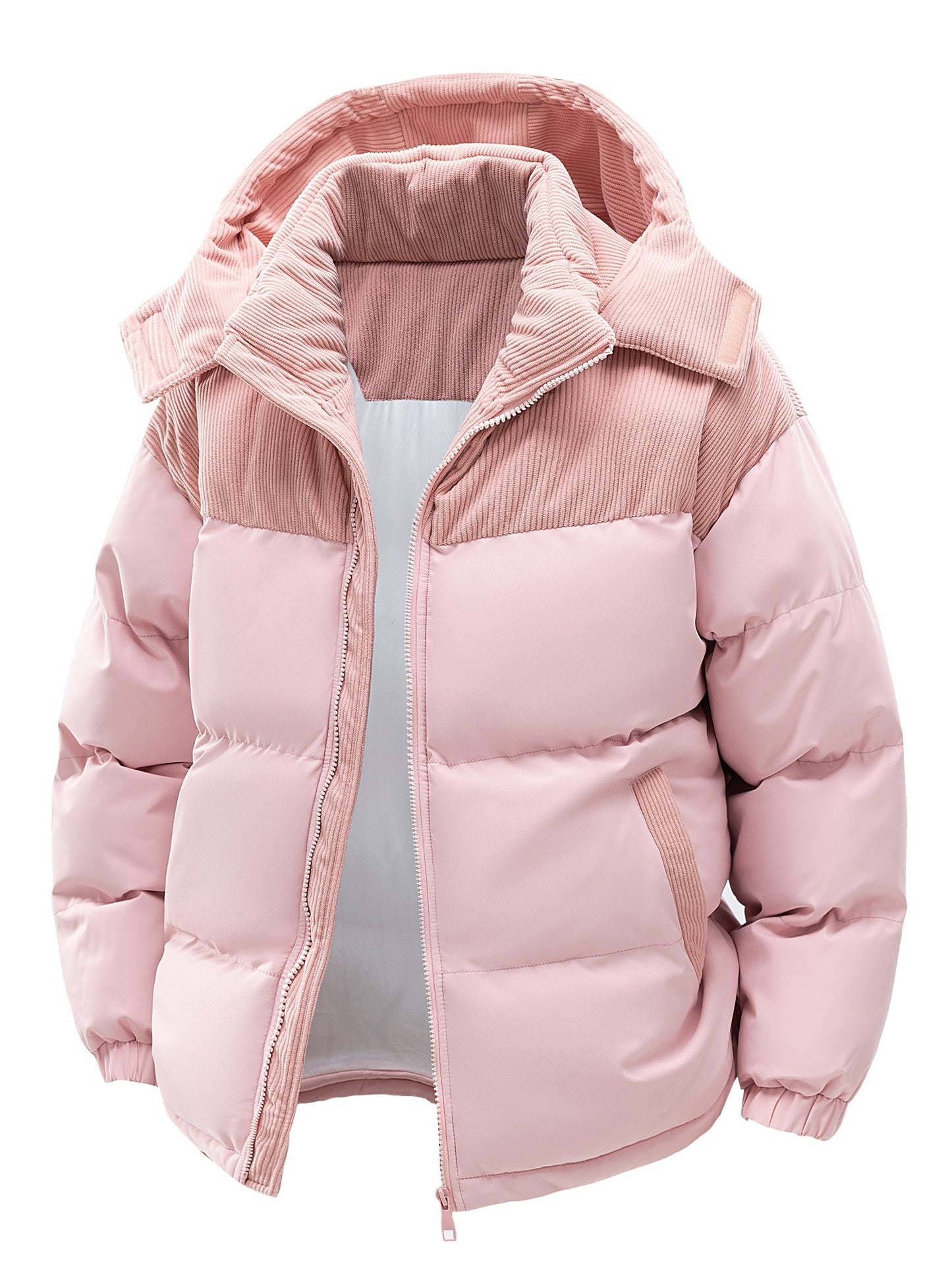 Heren Casual Hooded Winterjas - Urban Colorblock