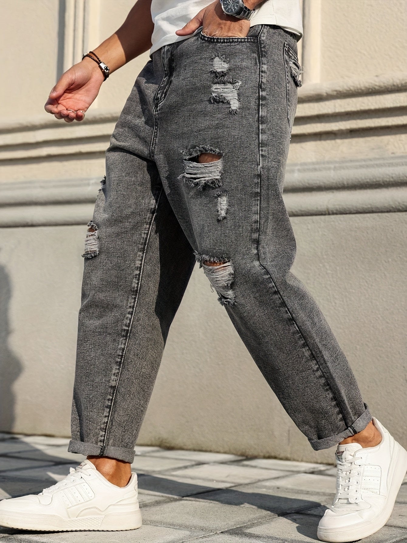 Heren Classic Stretch Denim Jeans - Solid