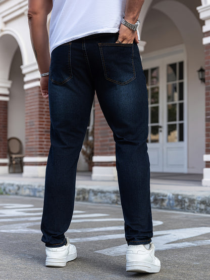 Heren Classic Stretch Denim Jeans - Blauwe Urban Klassieker