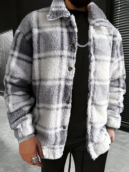 Geruite Plush Jacket