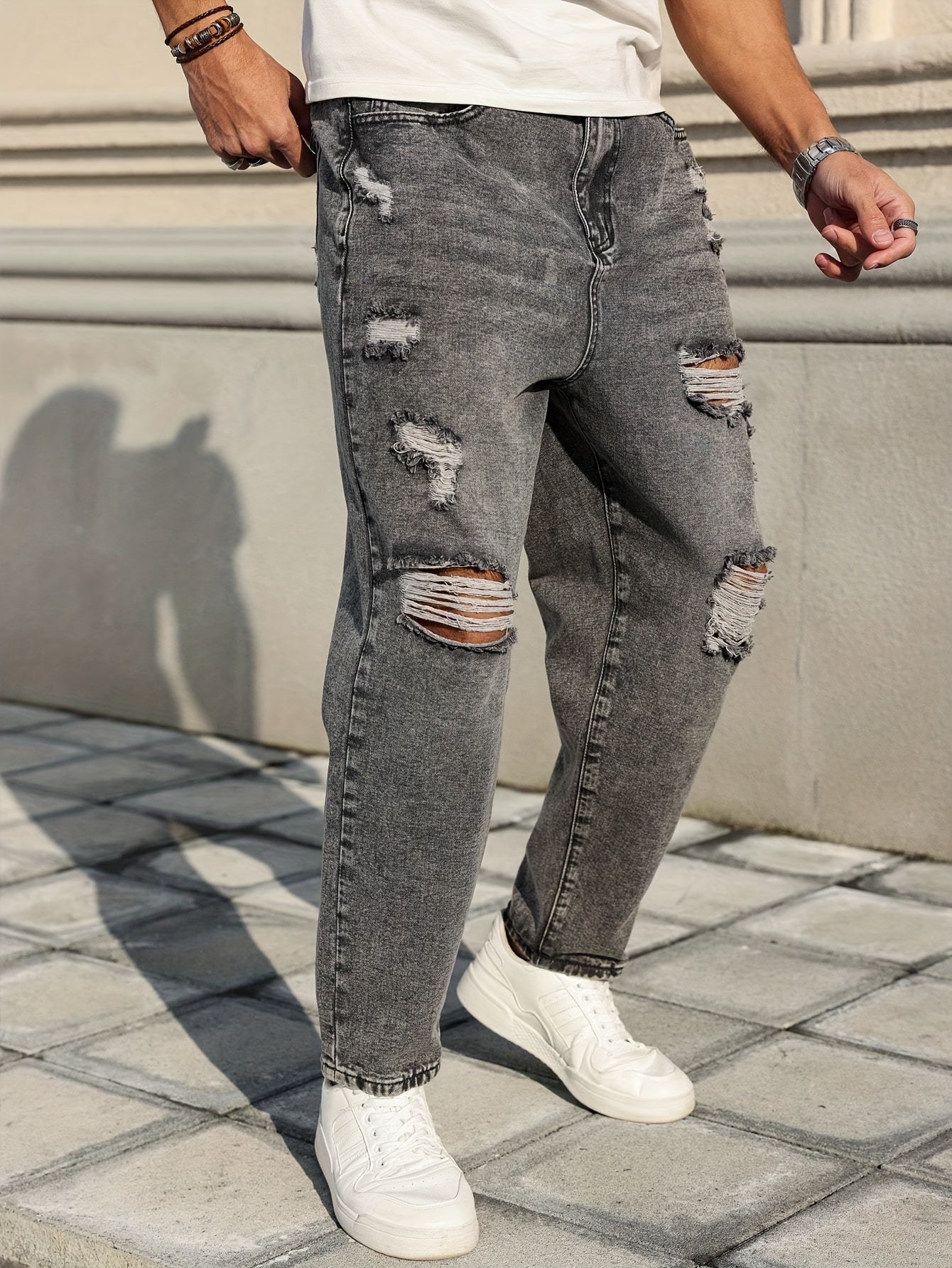 Heren Classic Stretch Denim Jeans - Solid