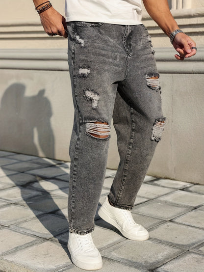 Heren Classic Stretch Denim Jeans - Solid