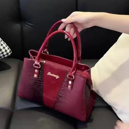 Elegante Handtas Krokodill Set