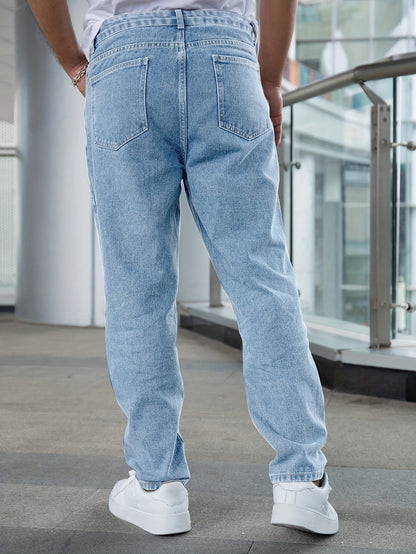 Classic Straight-Leg Denim Jeans