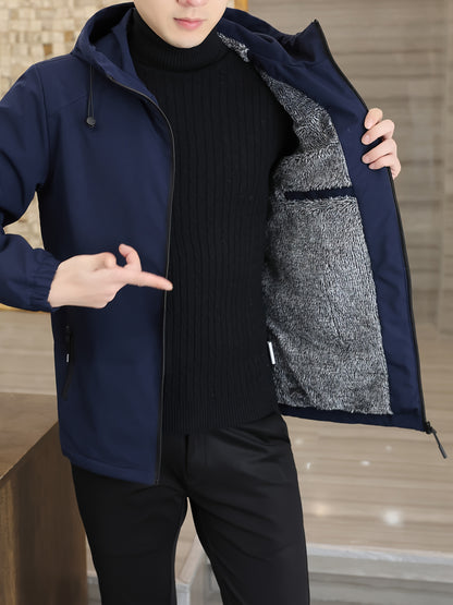 Heren Hooded Windbreaker - Zwarte Urban Edge