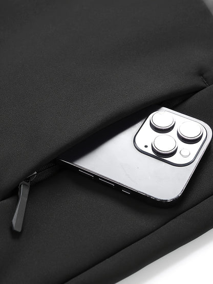 Heren Winddichte Fleece-Gevoerde Hoodie - Zwarte Outdoor Allure