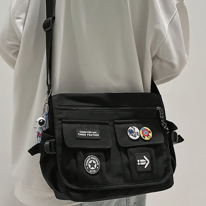 Nylon Messenger Sling Bag