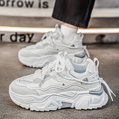 AOPLUS Heren Low-Top Cross-Training Sneakers - Zwart-Wit Dynamiek