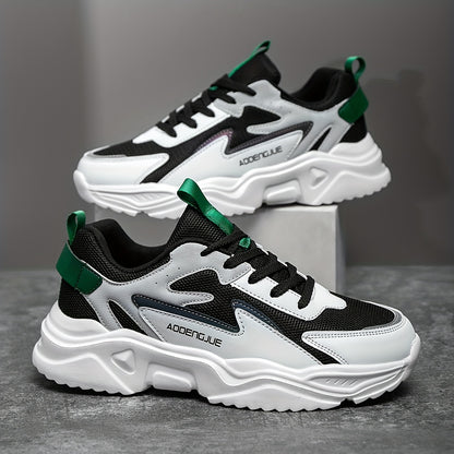 Heren Lichtgewicht Platform Sneakers - Urban Stride Zwart