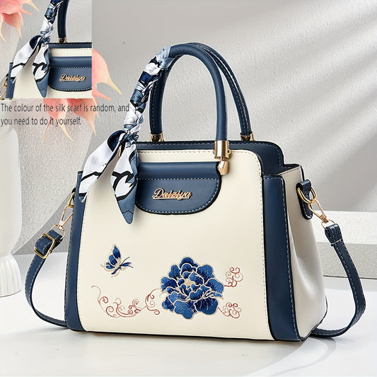 DZY Florale Navy Handtas