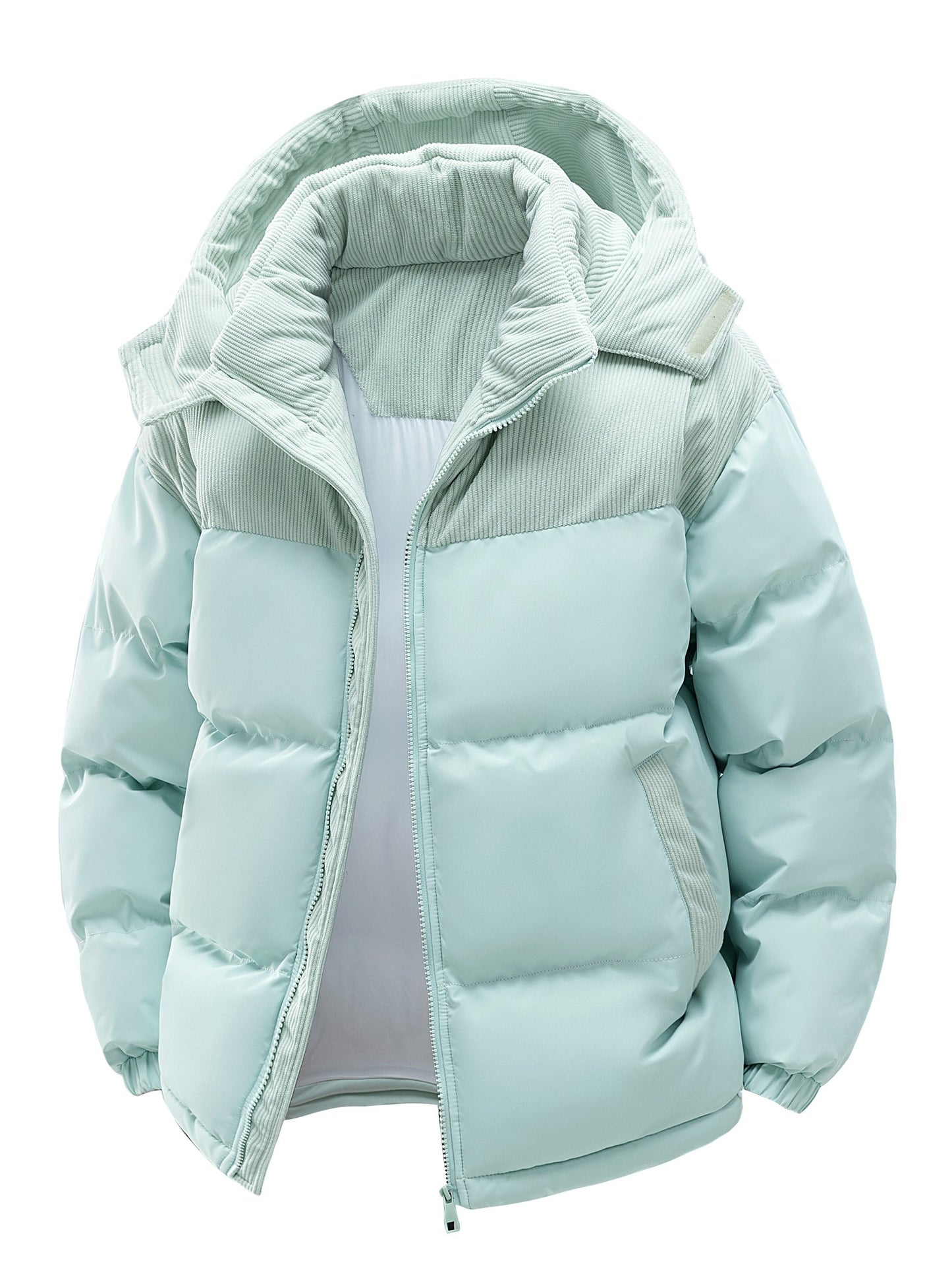 Heren Casual Hooded Winterjas - Urban Colorblock