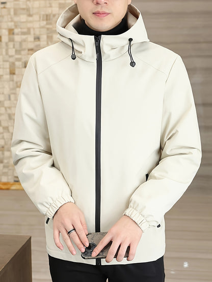 Heren Hooded Windbreaker - Zwarte Urban Edge