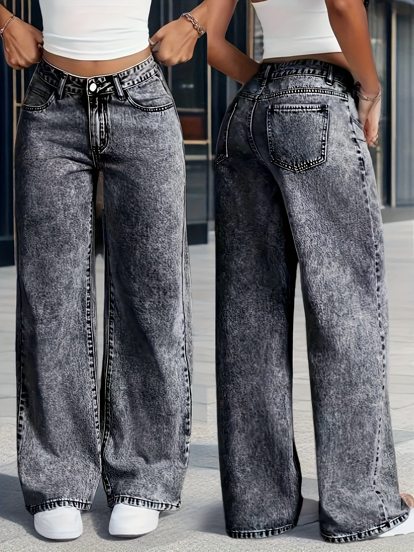 Vintage Hoge Taille Denim Jeans