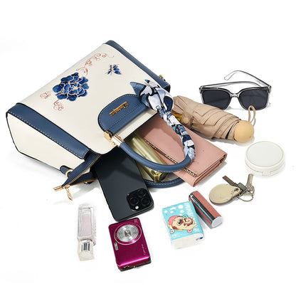 DZY Florale Navy Handtas