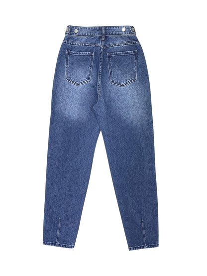 Retro Blauwe Hoge Taille Jeans