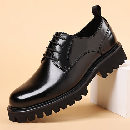 Heren Casual Leren Lace-Up Schoenen - Klassiek Bruin