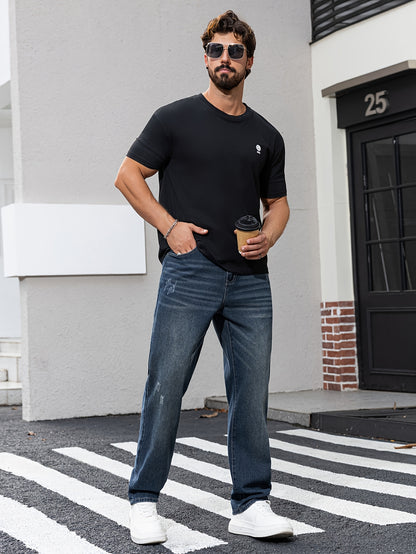 Heren Casual Washed Denim Jeans - Tijdloos Blauw