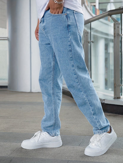 Classic Straight-Leg Denim Jeans