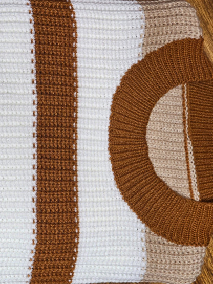 Elegant Striped Pullover Sweater for Casual Women