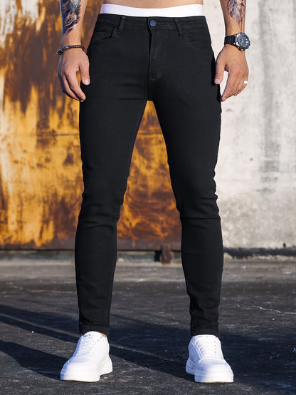 Cotton Blend Casual Skinny Jeans