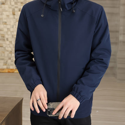 Heren Hooded Windbreaker - Zwarte Urban Edge