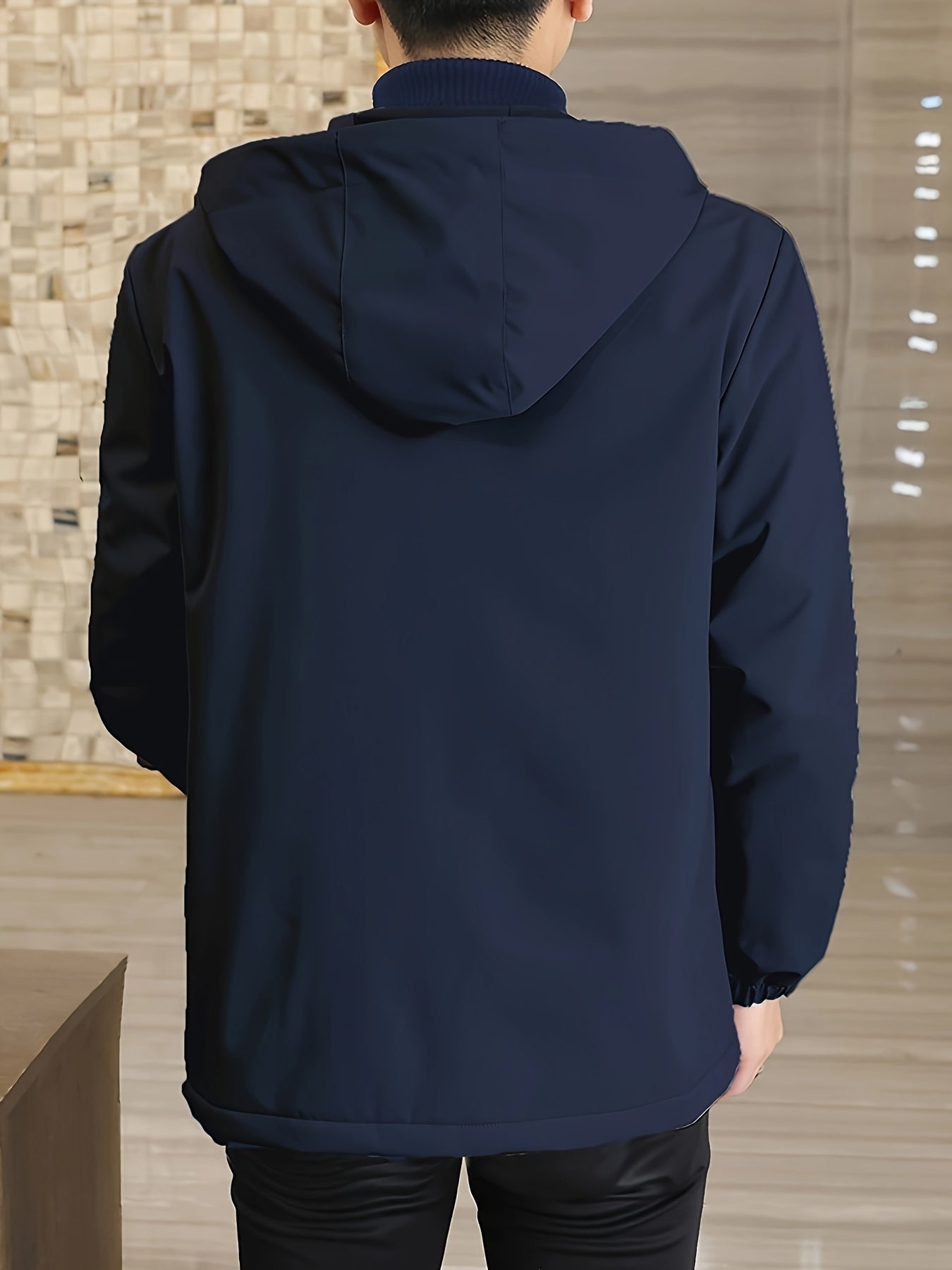 Heren Hooded Windbreaker - Zwarte Urban Edge