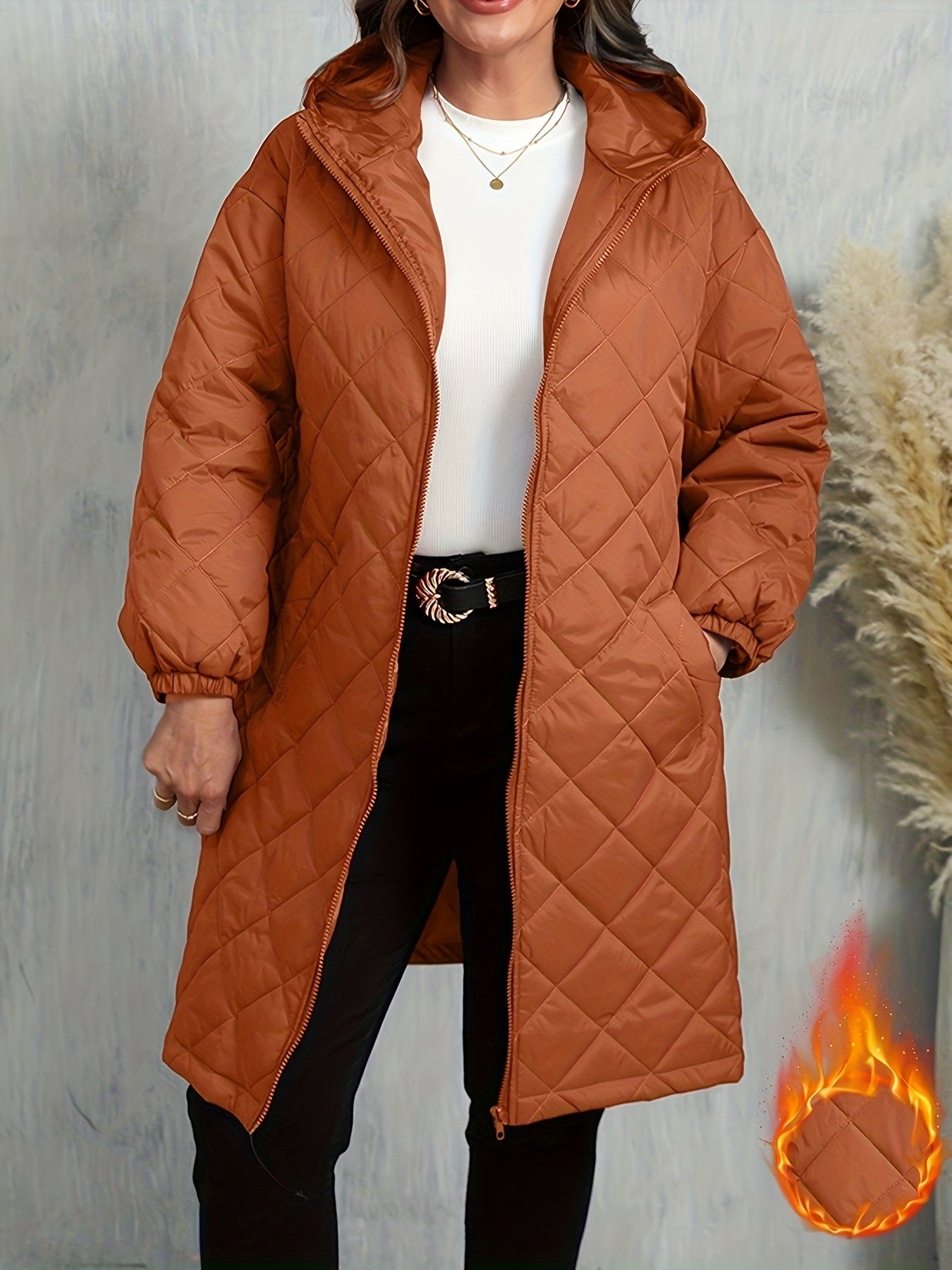 Paarse Gewatteerde Damesjas