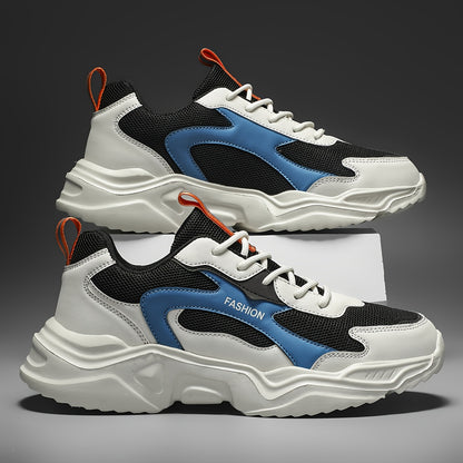 Heren Lichtgewicht Platform Sneakers - Urban Stride Zwart