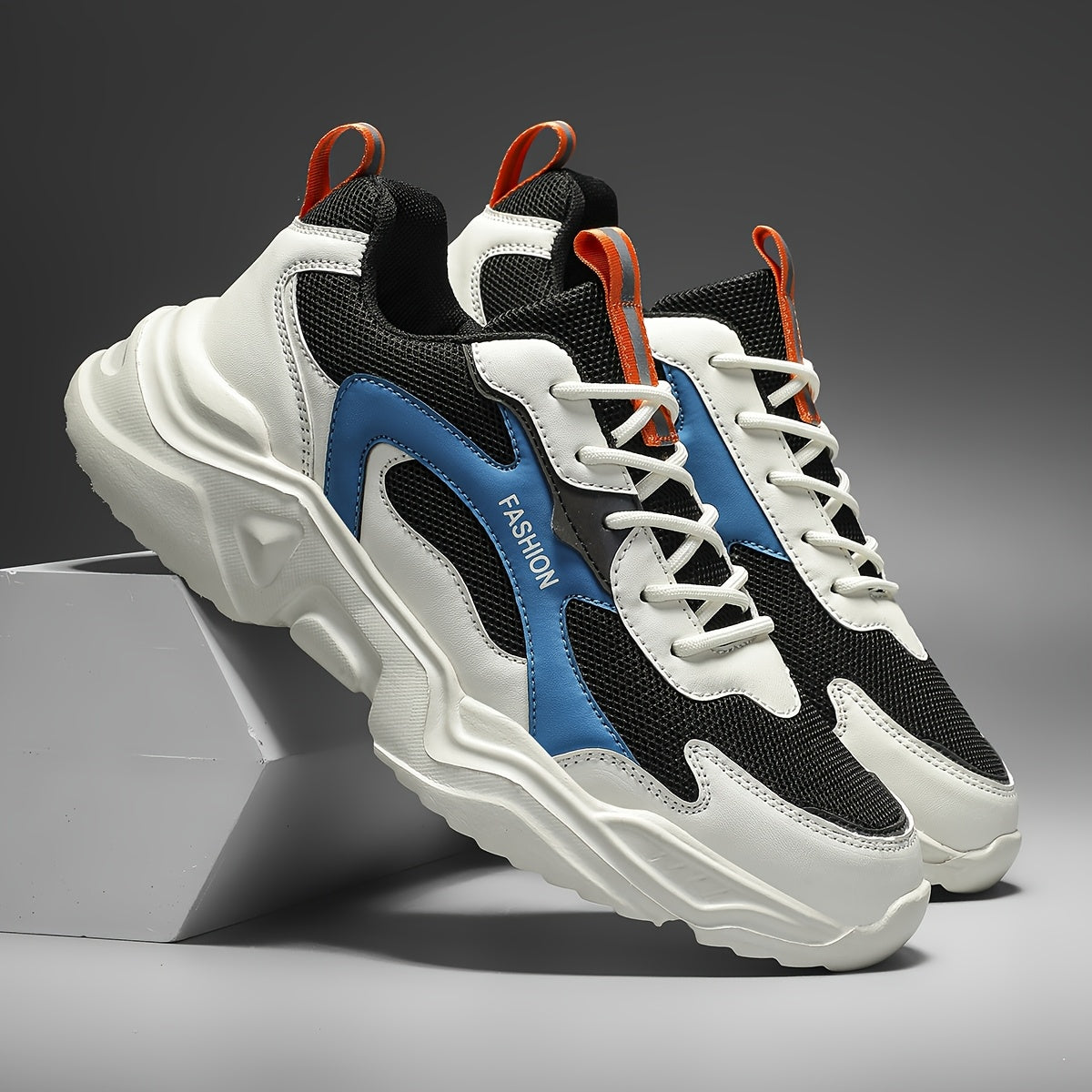 Heren Lichtgewicht Platform Sneakers - Urban Stride Zwart