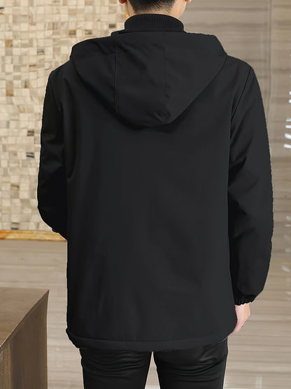 Heren Hooded Windbreaker - Zwarte Urban Edge