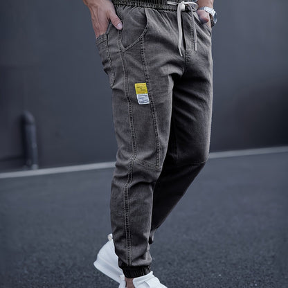 Heren Casual Jogger Jeans - Relaxte Washed Blauw