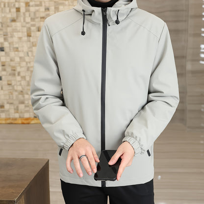 Heren Hooded Windbreaker - Zwarte Urban Edge