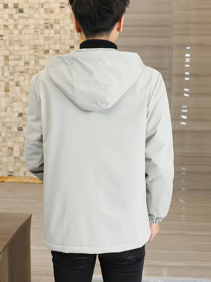 Heren Hooded Windbreaker - Zwarte Urban Edge