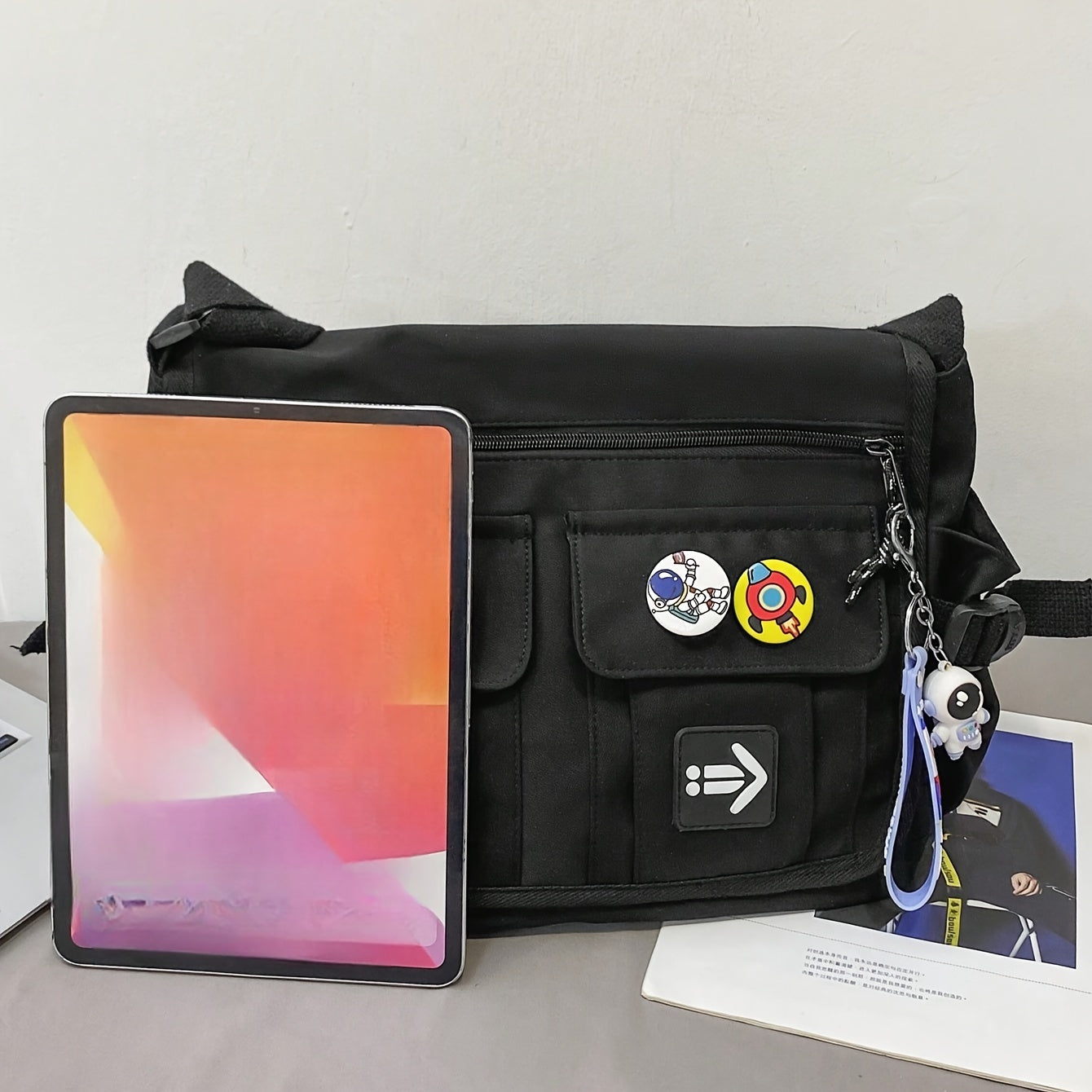 Nylon Messenger Sling Bag