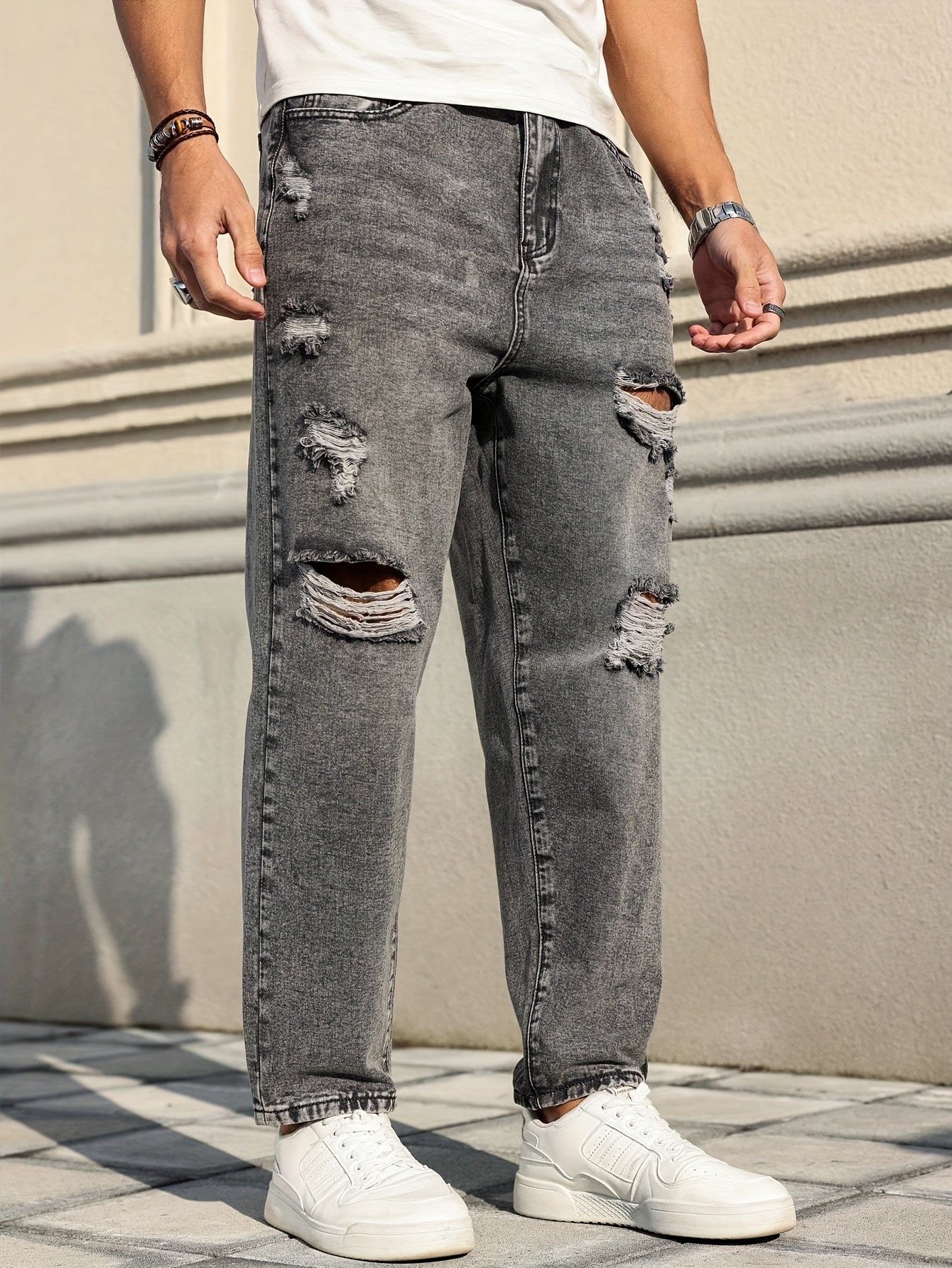 Heren Classic Stretch Denim Jeans - Solid