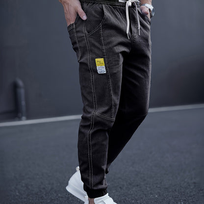 Heren Casual Jogger Jeans - Relaxte Washed Blauw