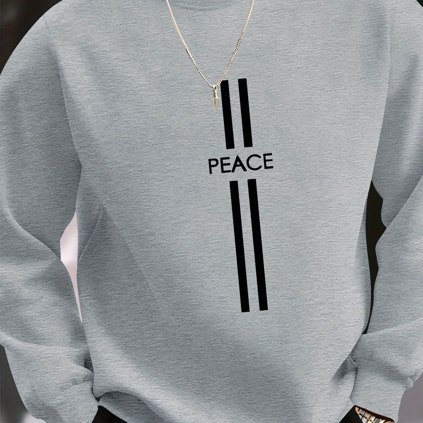 Crew Neck Sweatshirt - Peace Print Vibe