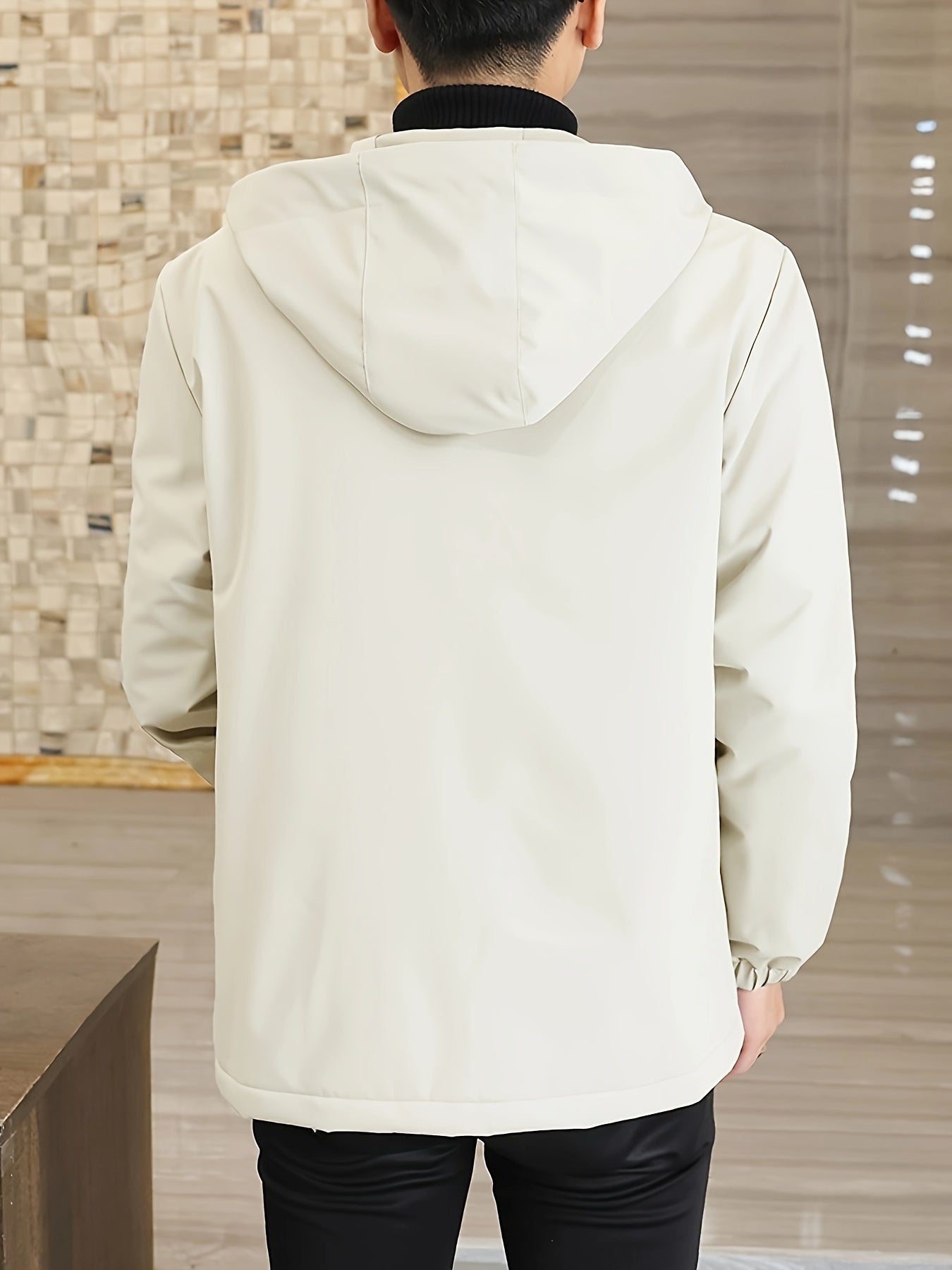 Heren Hooded Windbreaker - Zwarte Urban Edge